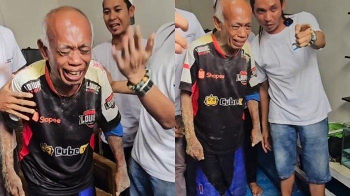 Kondisi pesulap pak Tarno mulai berangsur membaik setelah mengalami sakit stroke. menangis bahagia karena bisa kembali berjalan