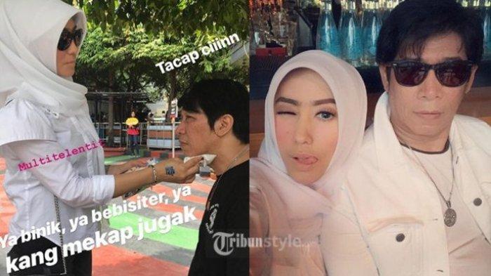 Parto dan istri keduanya, Dina Risty. (Dok/Tribunstyle/ Kolase)