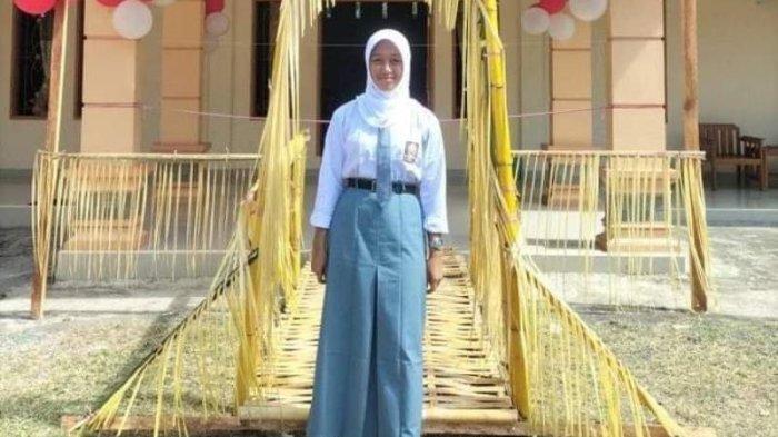 Dini Fironisa Sumele, salah satu calon anggota Paskibraka Bolmong, Sulawesi Utara. Dini meninggal pada pukul 11.45 Wita, Minggu (11/8/2024).