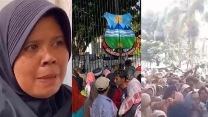 PESTA RAKYAT BERUJUNG MAUT - Pesta rakyat berupa makan gratis di Alun-alun Kabupaten Garut berujung maut pada Jumat (18/7/2025). Pedagang syok lihat detik-detik mencekam orang-orang berjatuhan.