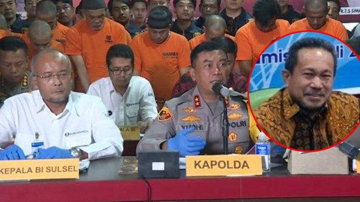 Dua Pegawai Bank Terlibat Skandal Pabrik Uang Palsu Miliaran Rupiah di Makassar, Kepala Perpustakaan UIN Makassar Dr Andi Ibrahim Jadi Bosnya, dan 15 Mahasiswa Turut Dilibatkan. Polda Sulawesi Selatan (Sulsel) dan Polres Gowa menggelar konferensi pers soal pengungkapan kasus terbongkarnya pabrik uang palsu di Sulawesi Selatan (Sulsel). Konfrensi pers berlangsung di Polres Gowa, Jl Syamsuddin Tunru, Kecamatan Somba Opu, Gowa, Sulawesi Selatan, Kamis (19/12/2024). (Istimewa)