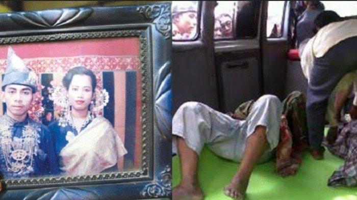 Foto semasa hidup korban pembunuhan satu keluarga di Deli Serdang dan ketika jenazah dievakuasi.