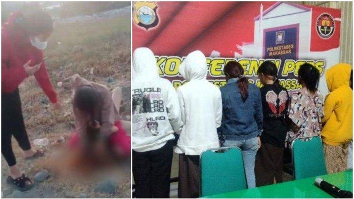 Viral video penganiayaan sesama remaja perempuan gara-gara masalah asmara di Makassar, 7 gadis ditangkap.