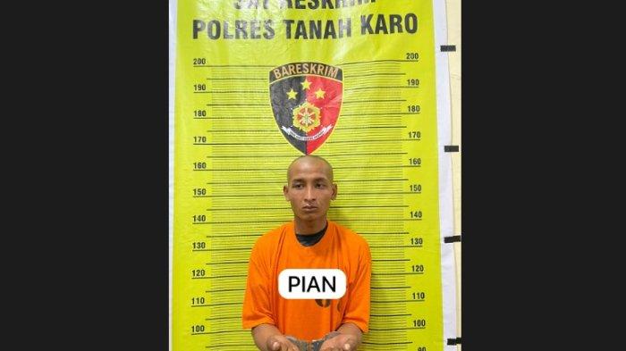 Tampang Pian (23) perampok turis asing asal Prancis bernama Carole Zoe (53) yang terjadi di bukit Sipiso-piso, Kabupaten Karo.