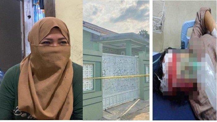 Elis, kerabat korban perampokan di Kampung Cimayangsari, Desa Cimayang, Kecamatan Pamijahan, Kabupaten Bogor, Kamis (19/9/2024). (Muamarrudin Irfani)