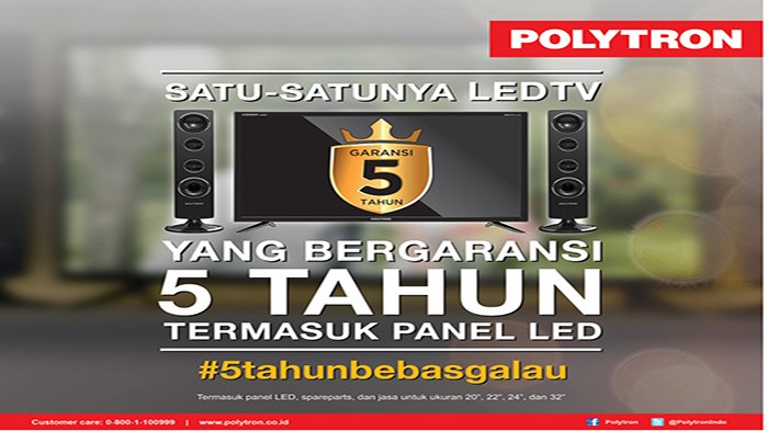 Polytron, Satu-satunya LED TV Bergaransi 5 Tahun - Tribun-medan.com