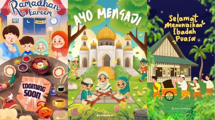 POSTER RAMADHAN- Kumpulan poster Marhaban Ya Ramadhan untuk anak TK dan SD yang bisa digunakan dalam keperluawan pawai penyambutan bulan suci Ramadhan.