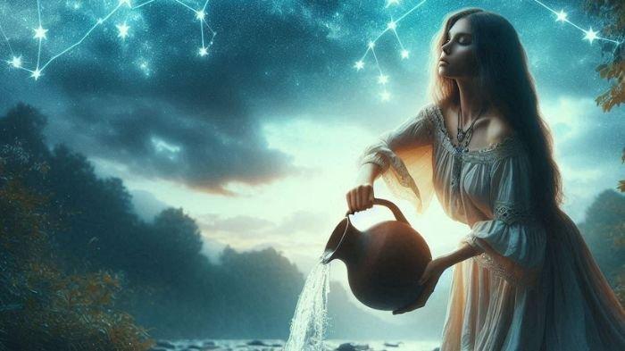Ilustrasi zodiak Aquarius