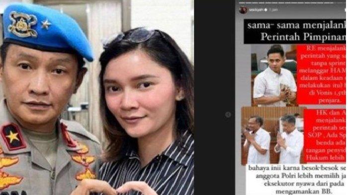 Istri mantan Kepala Biro Paminal Divisi Propam Polri Hendra Kurniawan, Seali Syah, menulis sindiran menohok.