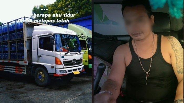 SOPIR PEMICU KECELAKAAN DI CIAWI- Unggahan Bendi sopir pemicu kecelakaan di Tol Ciawi saat (23/7/2024). Ia sempat memposting foto truk air mineral Aqua dengan ditambahi curhat menyinggung soal jam tidur yang rusak.