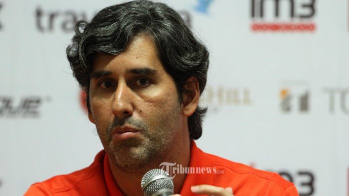 Pelatih Persija, Stefano Cugurra dalam jumpa pers Pre Match Go-Jek Traveloka Liga 1 di Stadion Patriot, Bekasi, Sabtu (15/7/2017) Super Ball/Feri Setiawan