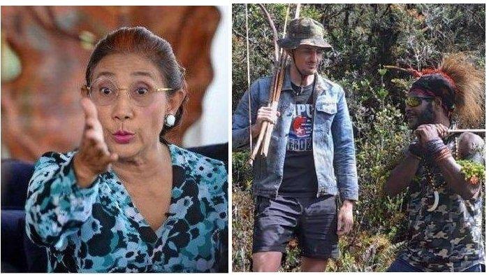 Susi Pudjiastuti dan pilot Susi Air