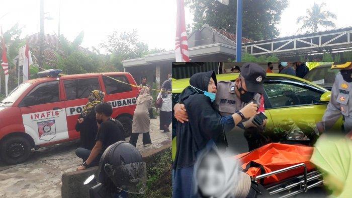 Keluarga histeris melihat jenazah Tuti dan Amelia (kanan).