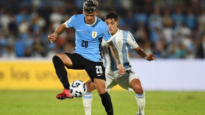 MENANG TIPIS - Timnas Argentina menang tipis 1-0 atas Uruguay di Kualifikasi Piala Dunia 2026 zona CONMEBOL, SAbtu (22/3/2025).