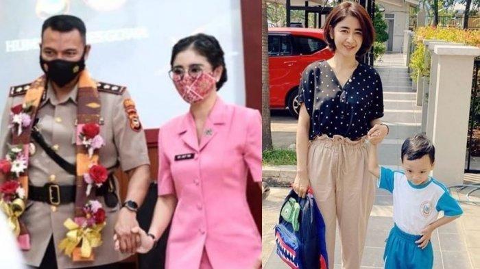 Kapolres Gowa AKBP Tri Gofaruddin Pulungan dan sang istri, Uut Permatasari.