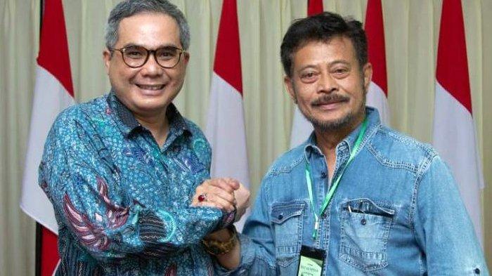 Wakil Menteri (Wamen) Pertanian Harvick Hasnul Qolbi (kiri) dan Menteri Pertanian Syahrul Yasin Limpo (SYL). (TRIBUN-MEDAN.COM/IG)