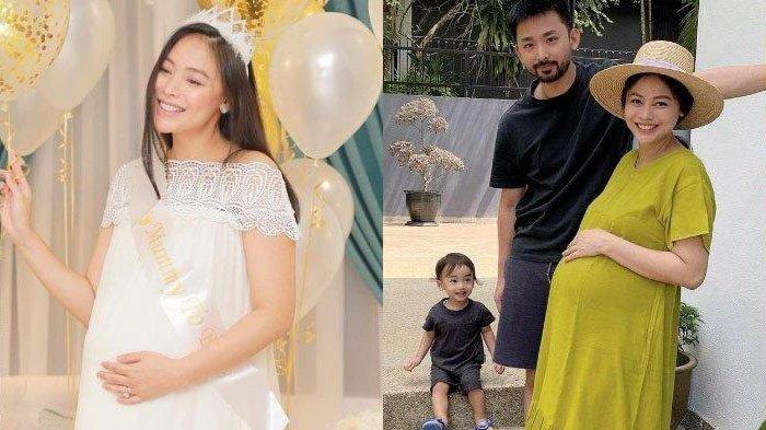 Whulandary Herman bersama suami dan anaknya, saat sedang mengandung kedua anaknya