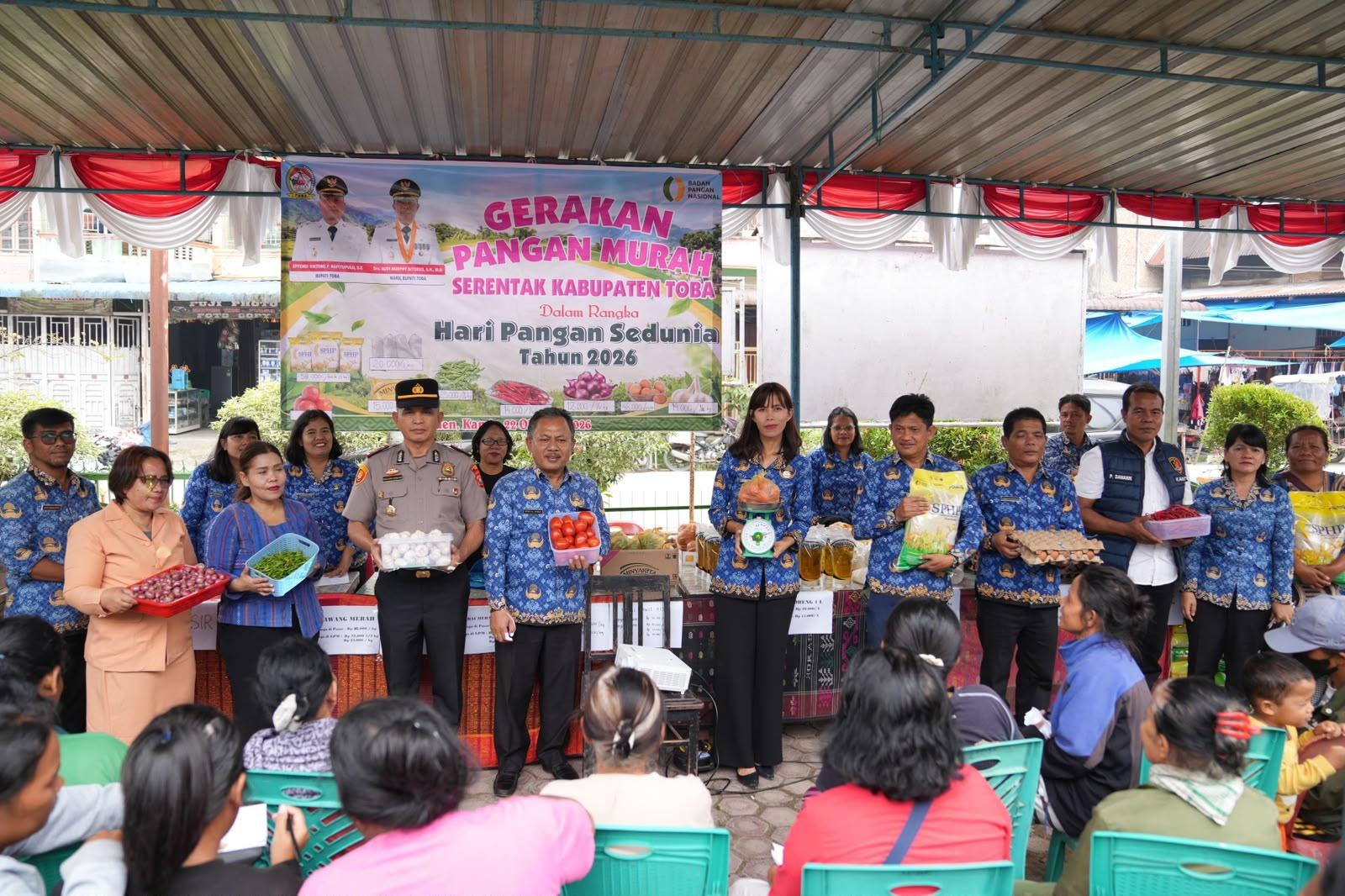 Kendalikan Inflasi dan Jaga Daya Beli, Pemkab Toba laksanakan Gerakan Pangan Murah di Kecamatan Silaen