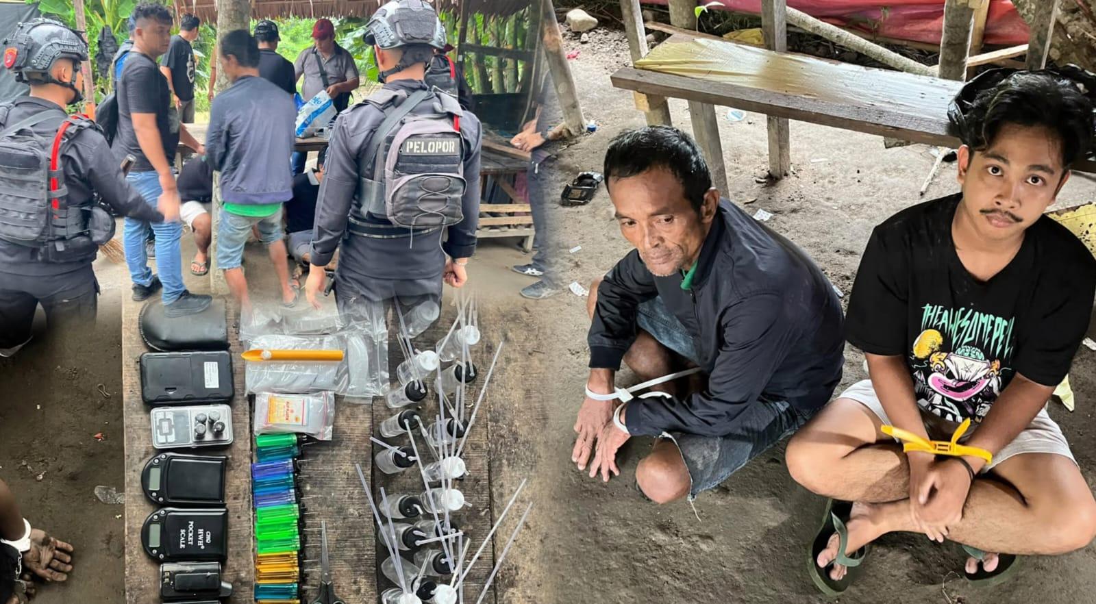 Gerebek Sarang Narkoba di Binjai, Tiga Pria Dicokok Brimob Sumut