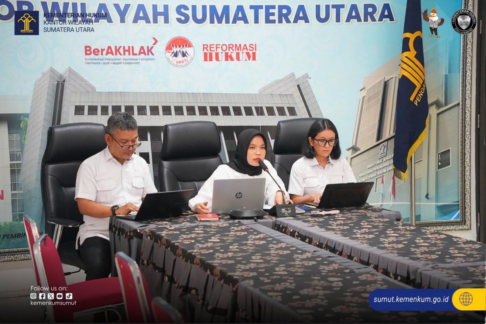 Pastikan kesiapan Kesesuaian Regulasi Keuangan, Kemenkum Sumut Rampungkan Harmonisasi Ranperbup Simalungun