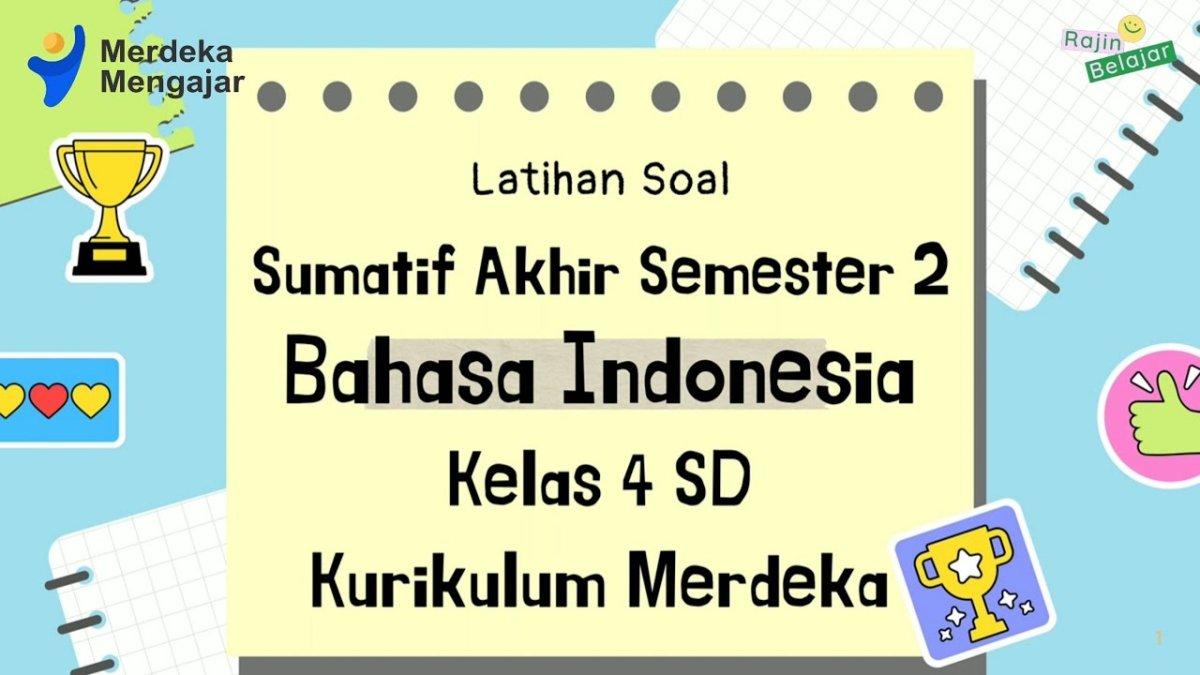 10 Soal & Kunci Jawaban Ujian Bahasa Indonesia Kelas 4 SD Kurikulum ...