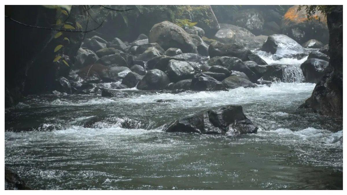 Sungai di air terjun languik tinggi