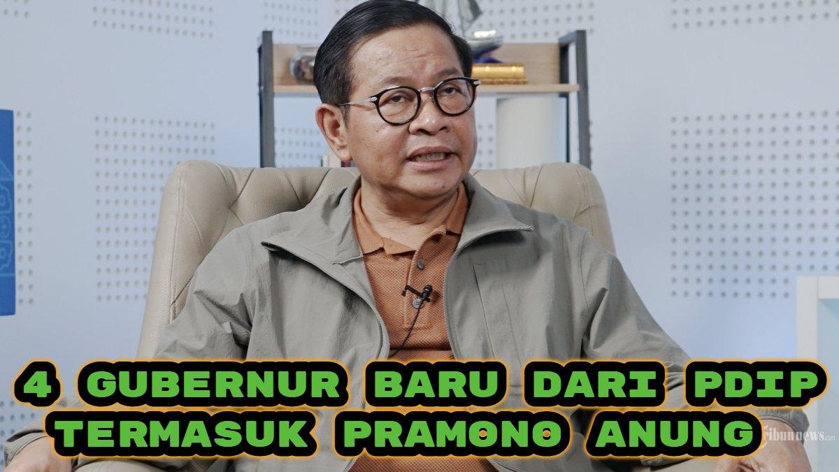 GUBERNUR DARI PDIP - Pramono Anung melakukan sesi wawancara khusus dengan Direktur Pemberitaan Tribun Network Febby Mahendra Putra di Studio Tribun Network, Jalan Palmerah Selatan, Jakarta Pusat, Sabtu (31/8/2024). Daftar 4 Gubernur baru dari Partai Demokrasi Indonesia Perjuangan (PDIP) yang dilantik Presiden Prabowo Subianto, ada Pramono Anung.