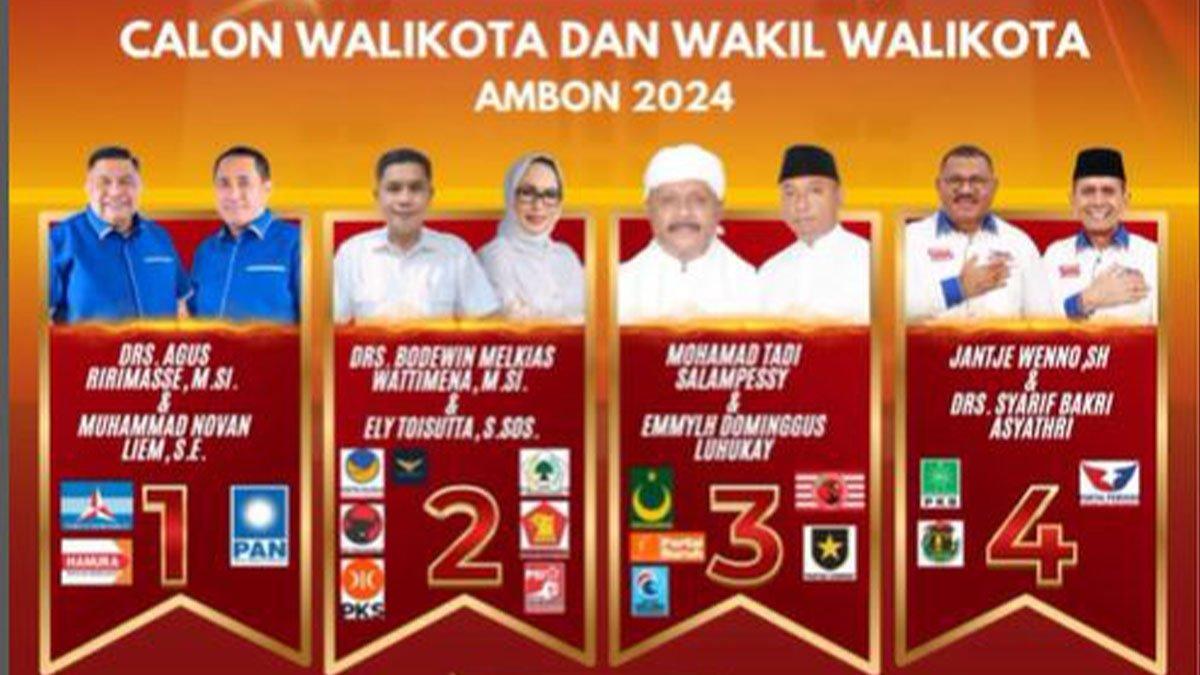 4 paslon di Pilkada Ambon 2024