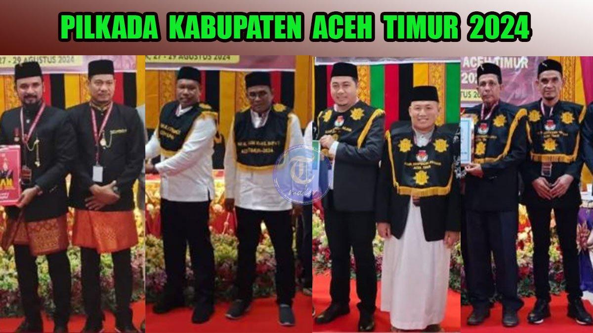 Inilah daftar empat pasangan calon bupati dan wakil bupati di Pilkada Kabupaten Aceh Timur 2024.