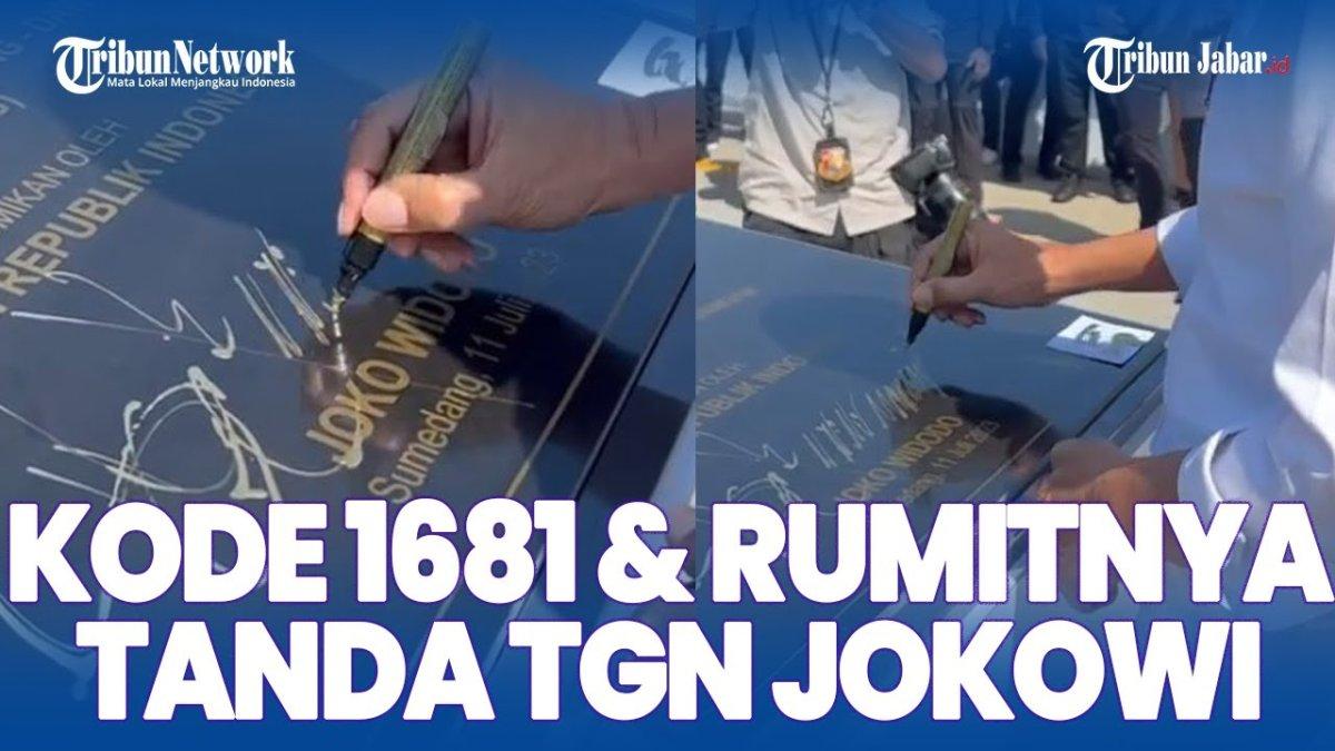 POLEMIK IJAZAH JOKOWI - Capture YouTube Tribun Jabar menampilkan tanda tangan Jokowi. Ada kode rahasia 1681 di tanda tangan Jokowi, ini maknanya