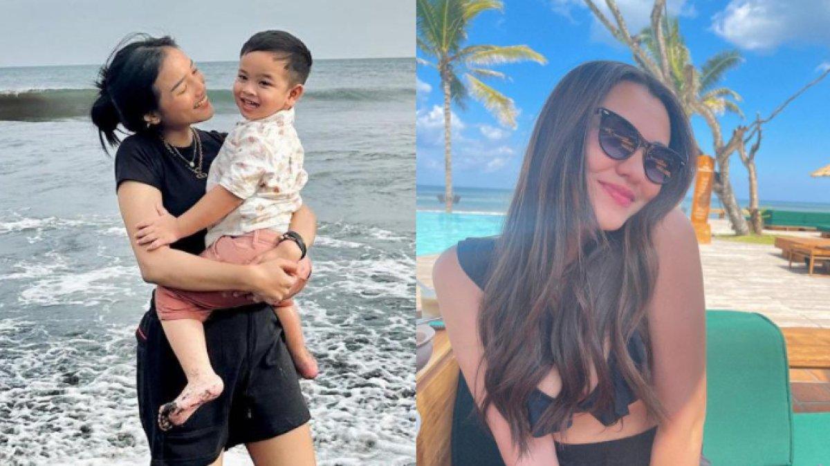 Adu gaya outfit pantai Fuji dan Aaliyah Massaid