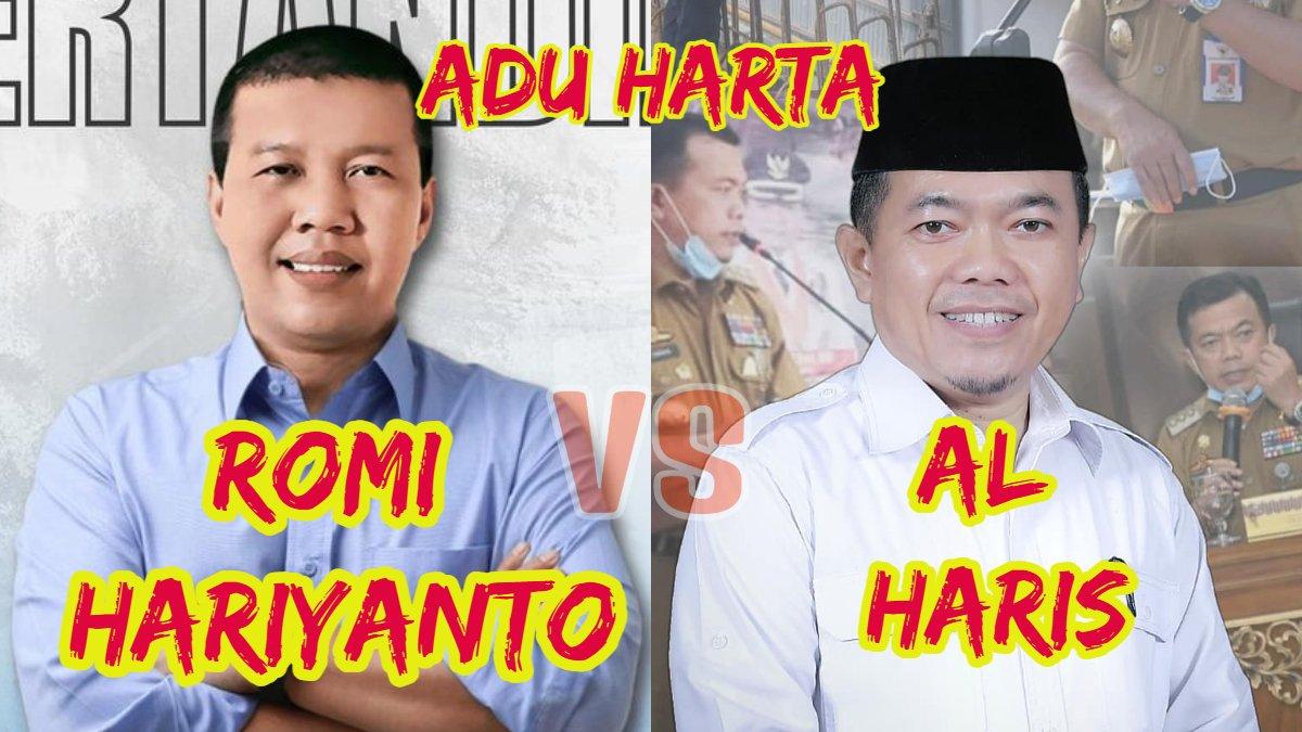 Adu harta kekayaan calon gubernur (cagub) Pilkada Jambi 2024 Al Haris vs Romi Hariyanto.