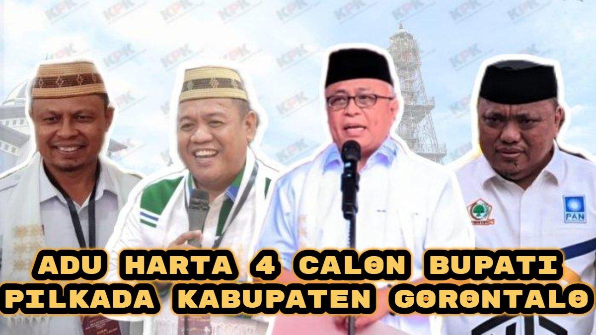 Berikut adu harta kekayaan empat calon Bupati di Pilkada Kabupaten Gorontalo 2024: Syam vs Roni vs Sofyan vs Hendra, siapa terkaya?