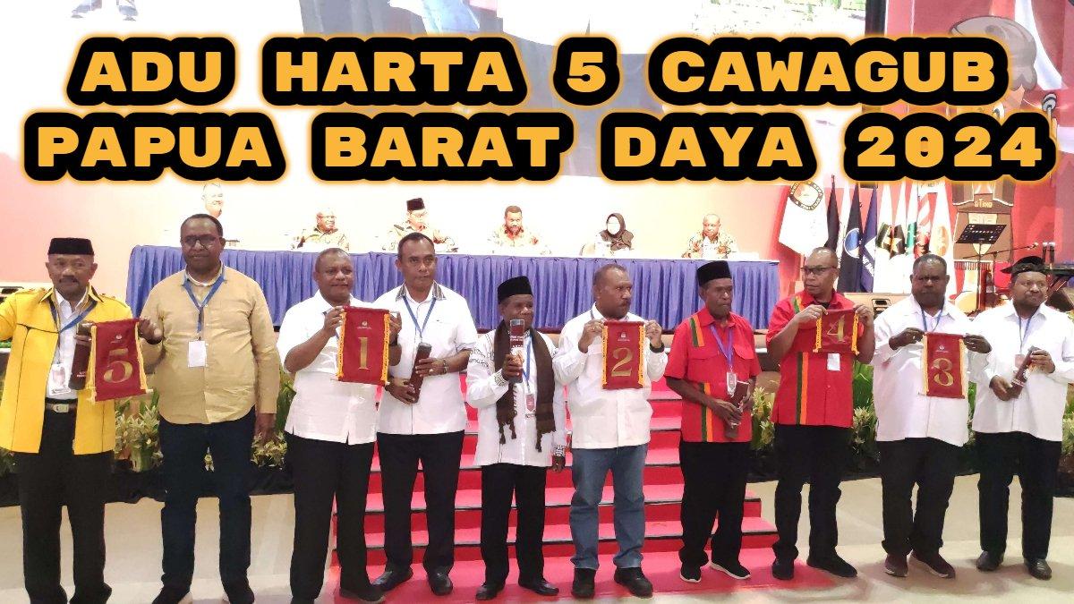 Berikut adu kekayaan calon Wakil Gubernur di Pilkada Papua Barat Daya 2024: Petrus vs Lukman vs Ahmad vs Ibrahim vs Sirajudin, siapa terkaya?