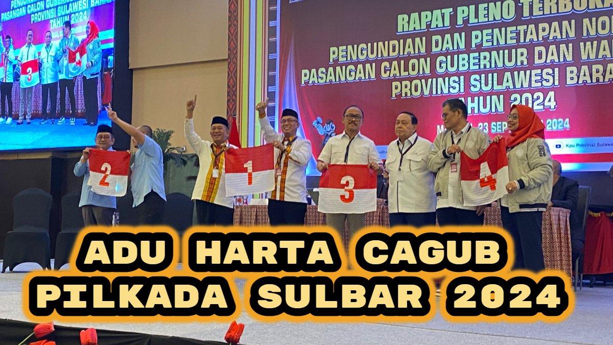 Berikut adu kekayaan calon gubernur Sulawesi Barat (Sulbar) 2024. Andi Ibrahim VS Ali Baal VS Suhardi Duka VS Husain Syam, siapa paling tajir?