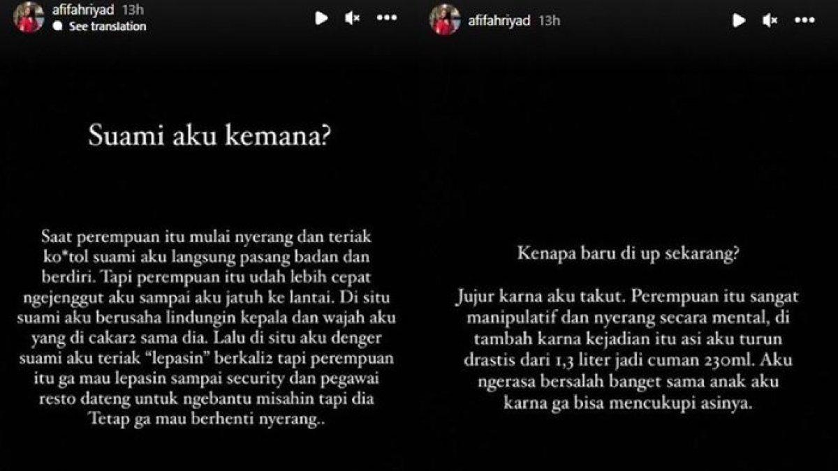 Afifah Riyad ceritakan kronologi penganiayaan