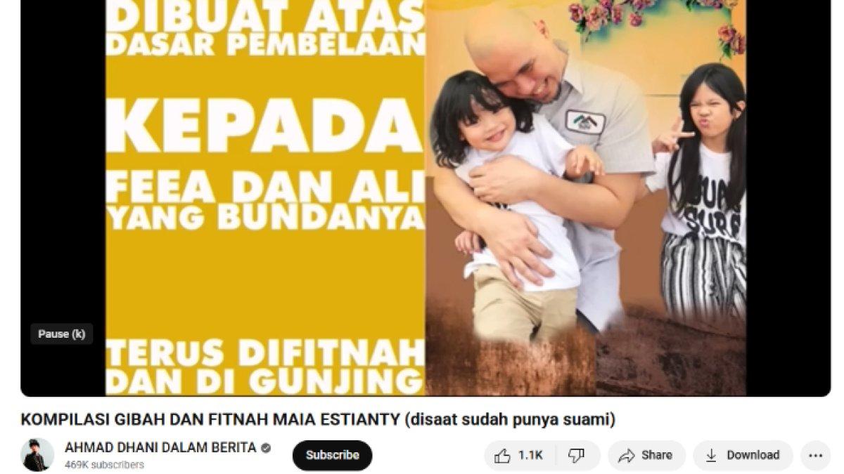 UPDATE AHMAD DHANI - Ahmad Dhani unggah ulang video sindiran untuk Maia Estianty. Namun ada perubahan pada durasi video.