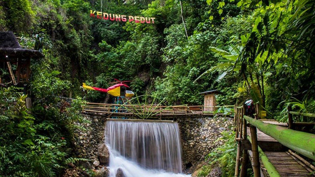 PESONA KULON PROGO - Air Terjun Kedung Pedut di Kabupaten Kulon Progo.