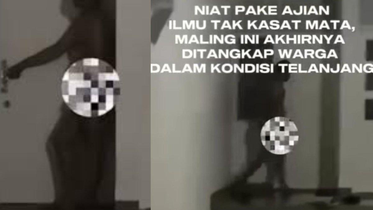 Aksi maling pakai ilmu tak kasat mata gagal, kepergok lagi telanjang oleh warga di Bekasi.