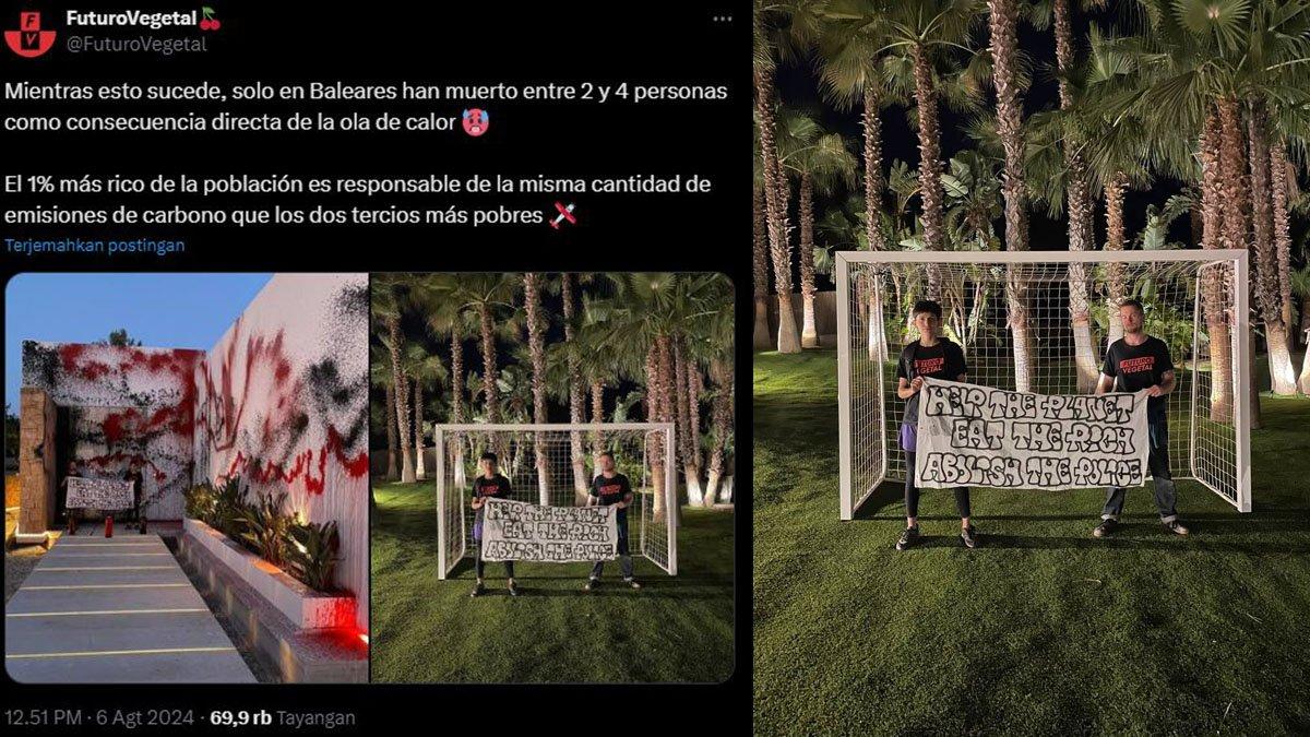 Aktivis perusak rumah Messi
