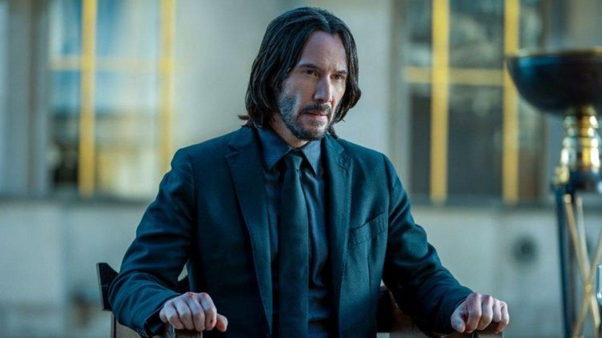 Aktor Keanu Reeves dalam film John Wick: Chapter 4.