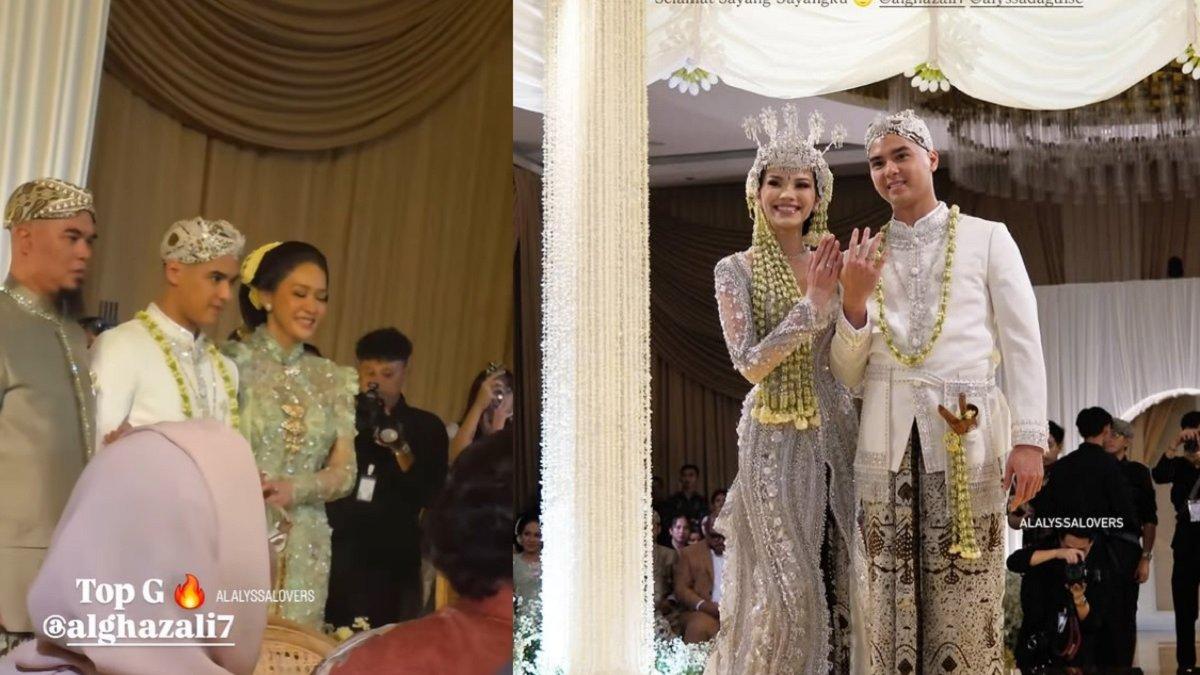 PERNIKAHAN AL GHAZALI - Kolase foto pernikahan Al Ghazali diambil dari Instagram @alalyssalovers. Al Ghazali menikah diapit kedua orangtua kandungnya, Ahmad Dhani dan Maia Estianty