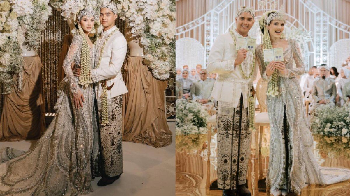 PERNIKAHAN AL ALYSSA - Potret pernikahan Al Ghazali dan Alyssa Daguise diambil dari Instagram pada Selasa (17/5/2025). Keduanya mengenakan busana pengantin adat Sunda.