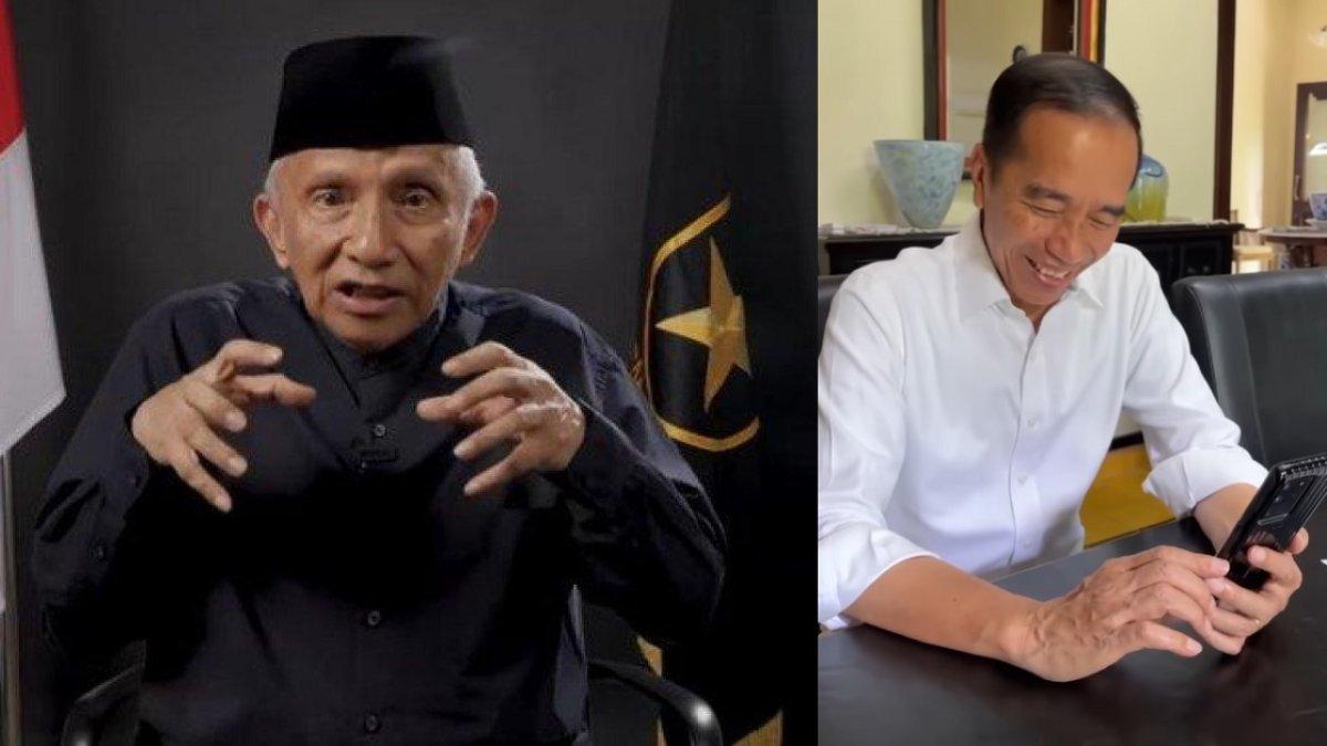 TUDUHAN AMIEN RAIS - Kolase foto Amien Rais diambil dari YouTube Amien Rais Official dan Jokowi diambil dari Instagram @jokowi. Amien Rais mendadak tuduh Jokowi dalangi kecelakaan putranya pada 2020 silam