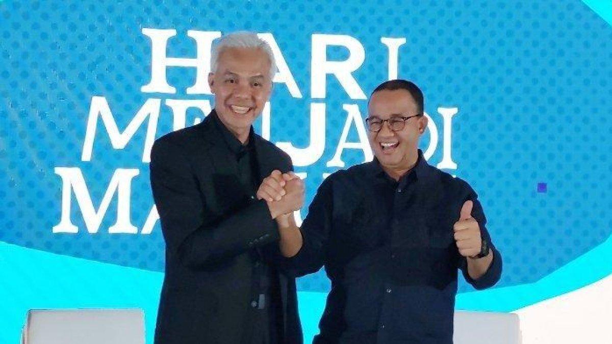 Calon presiden (capres) dari Partai NasDem Anies Baswedan menyebut, lawan politik adalah teman dalam demokrasi - Respons Anies Baswedan mengenai pertemuannya dengan Ganjar Pranowo dalam satu acara.