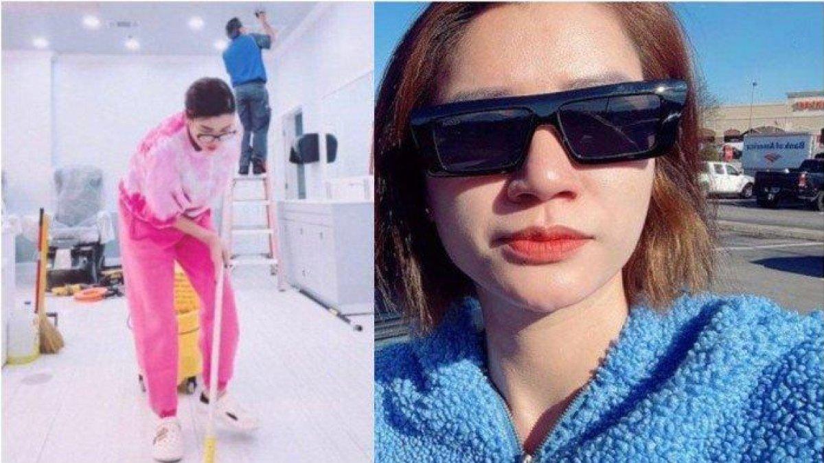 Artis Cantik yang Kini Jadi Tukang Sapu Usai Pindah Negara (kiri).