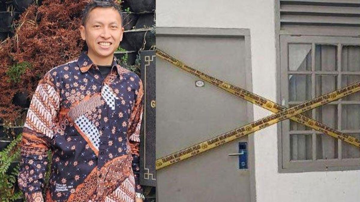 DIPLOMAT MUDA TEWAS - (kiri) Arya Daru, Diplomat muda yang ditemukan tewas dengan kepala terlilit lakban. (kanan) Suasana kamar kos yang jadi TKP.