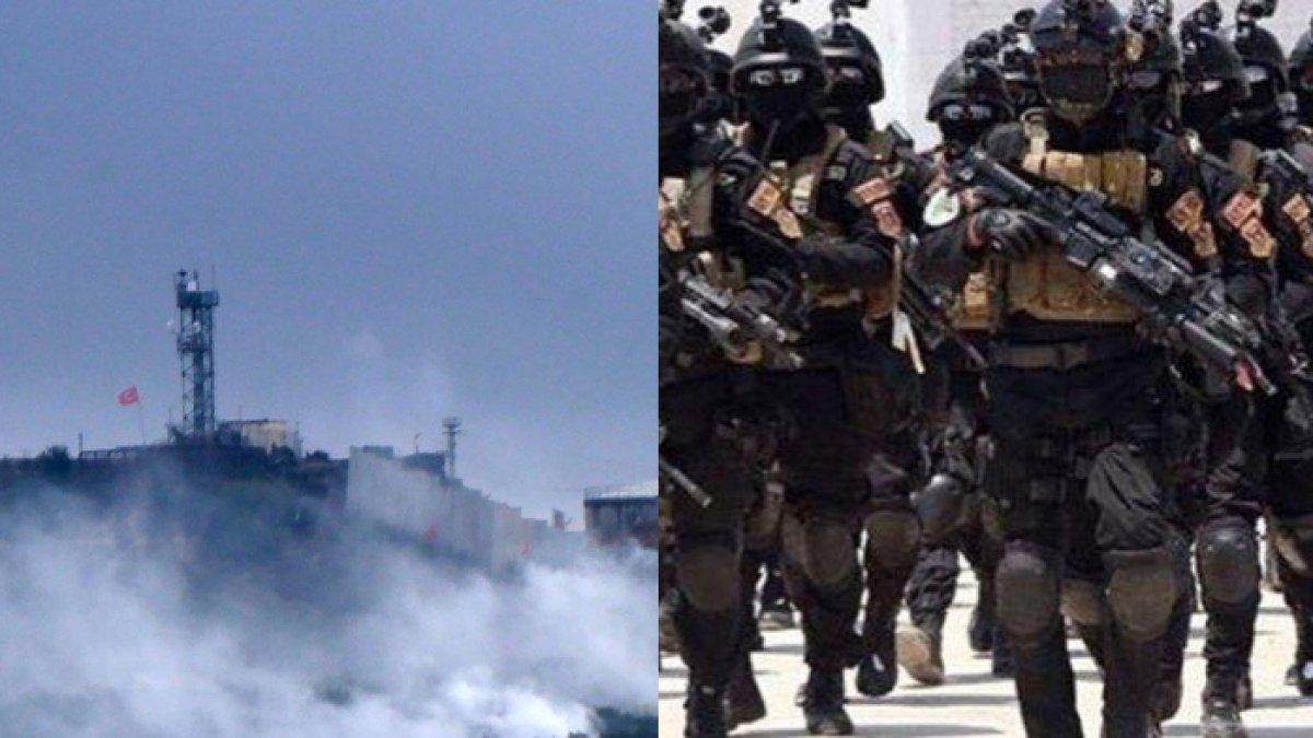 Asap mengepul dekat situs militer Israel di desa perbatasan selatan Lebanon, Aita al-Shaab