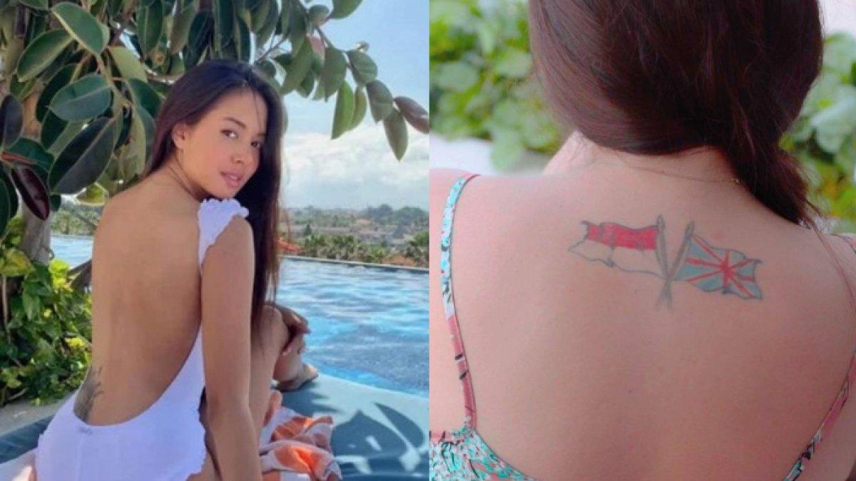 Aurielie Moeremans bikin tato pertamanya itu di usianya ke-18 tahun, sementara tato kedua dibuat dua tahun setelahnya.