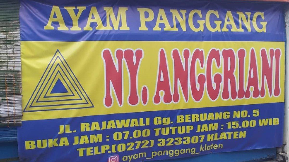 REKOMENDASI KULINER PAGI: Warung Ayam Panggang Ny. Anggriani berada di Jl. Rajawali Gg. Beruang No. 5, Klaten